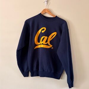 Cal Berkeley Navy and Gold Crewneck Sweatshirt S